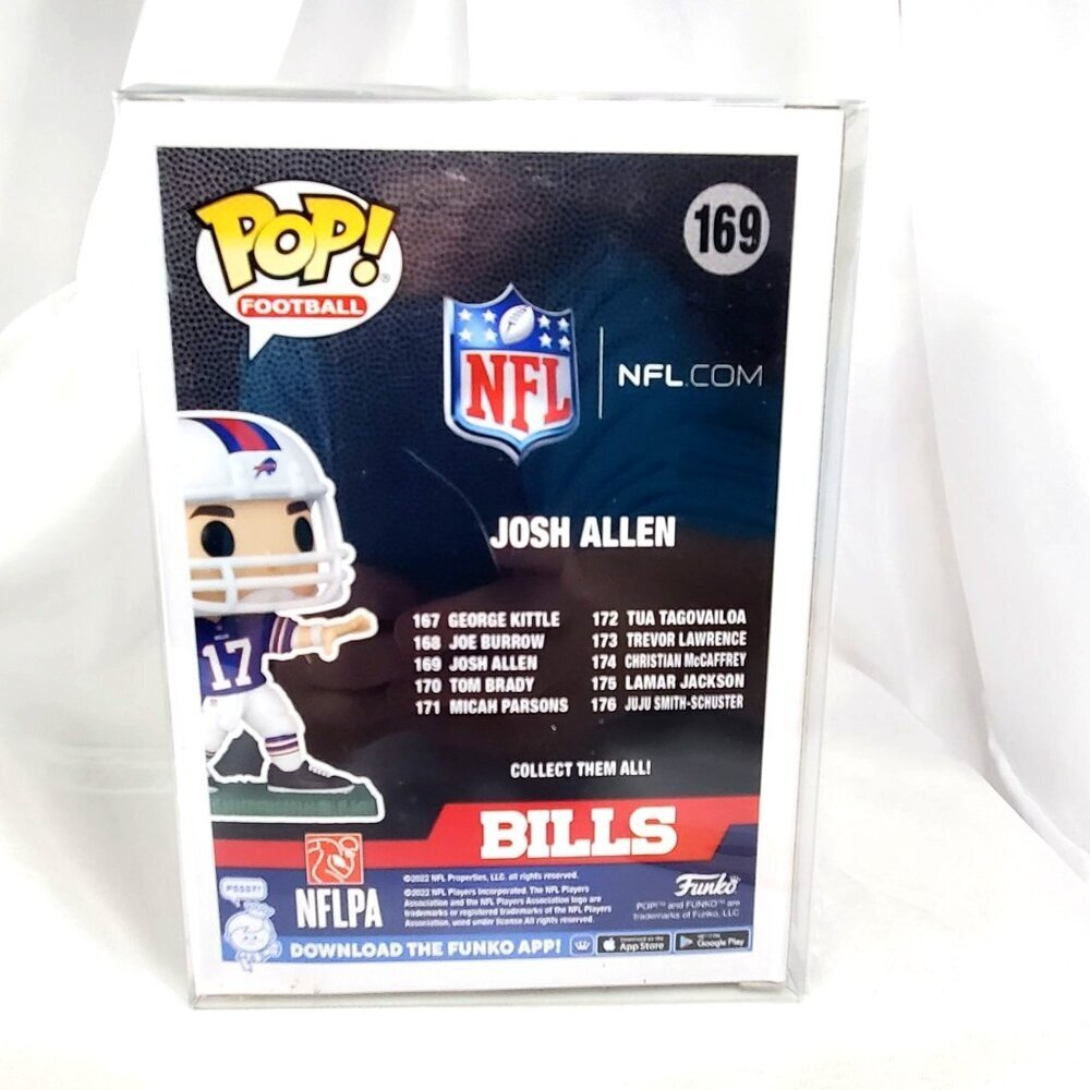 Funko Pop! Josh Allen 169 Buffalo Bills Blue Jersey w/Pop Protector - Picture 5 of 10